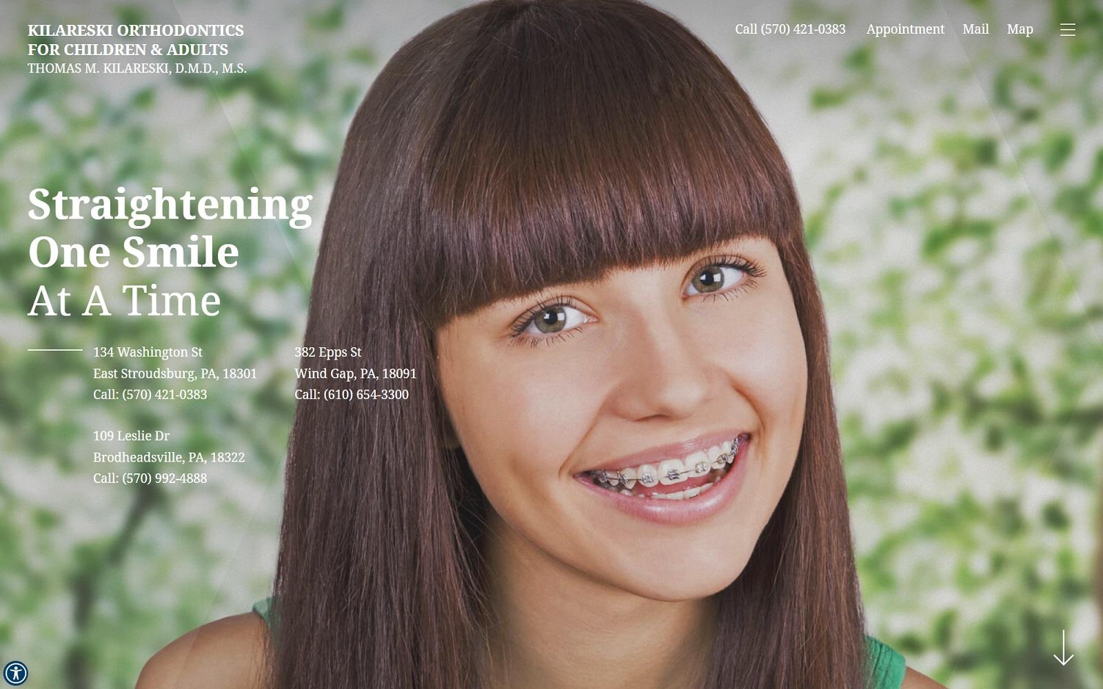 Kilareski Orthodontics screenshot