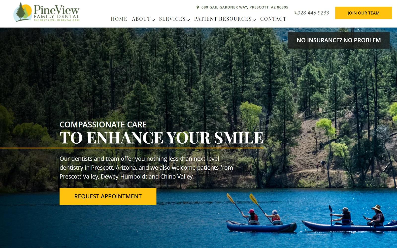 PineView Family Dental screenshot