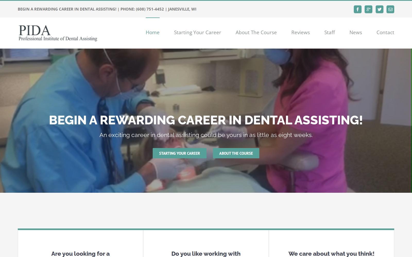 Professional Institute of Dental Assisting Inc. screenshot