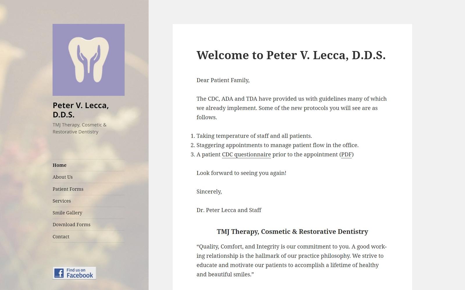 Peter Lecca D.D.S. P.C. screenshot