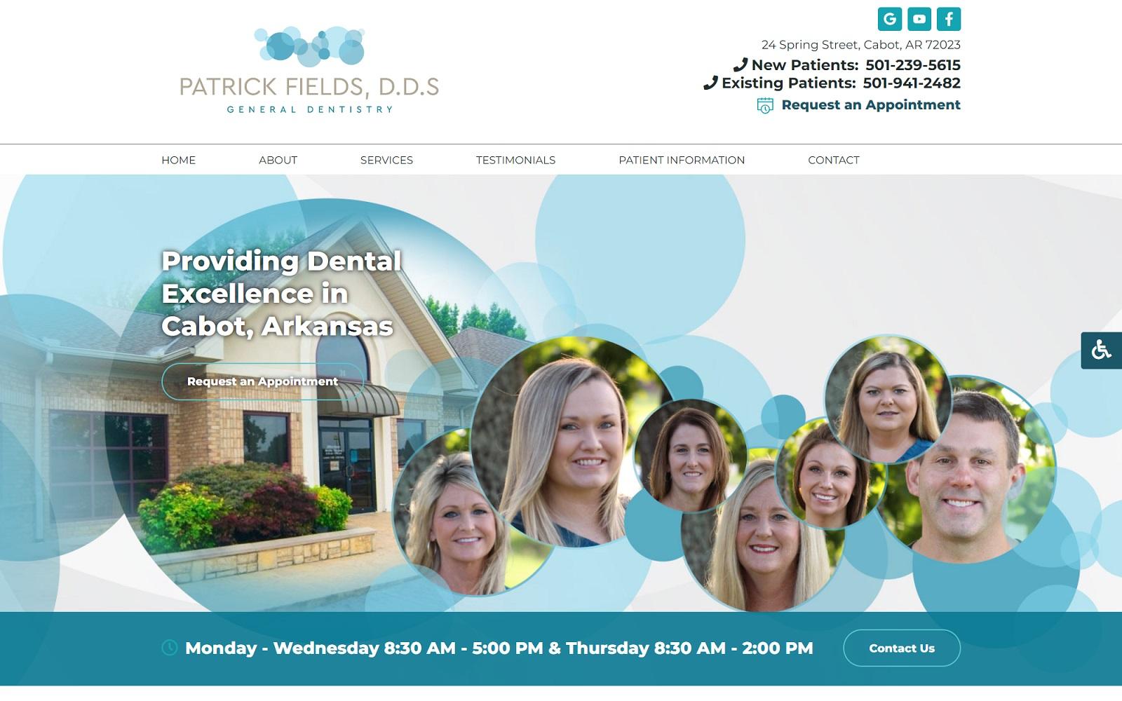 Patrick Fields DDS screenshot