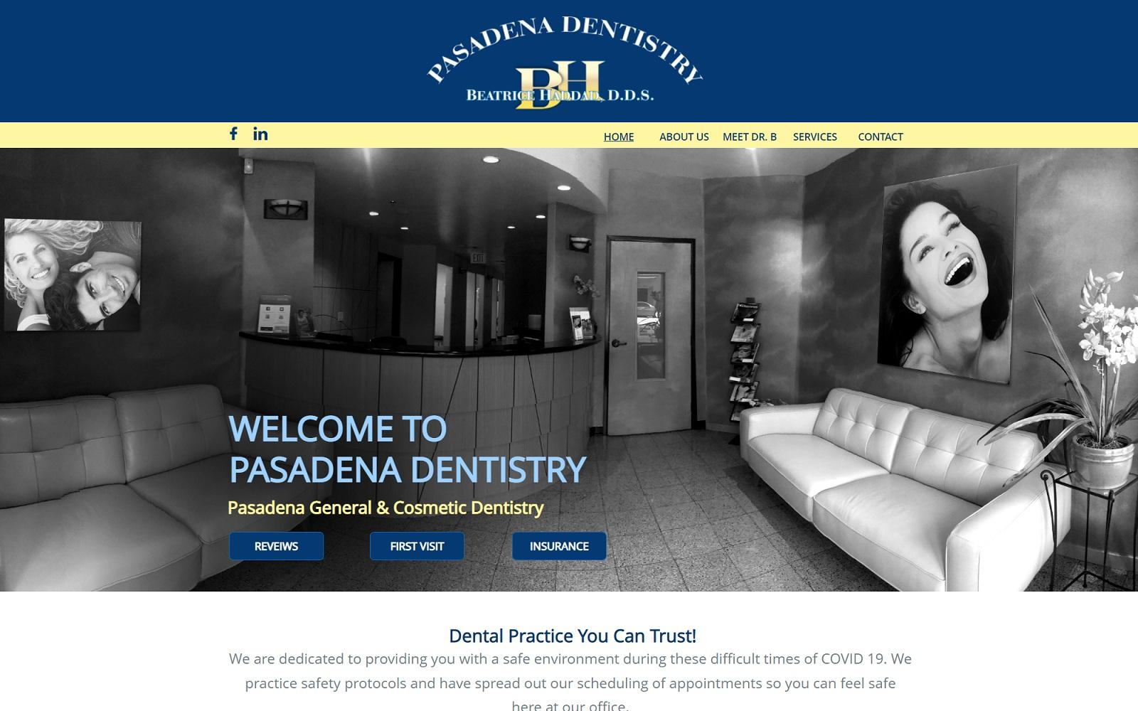 Pasadena Dentistry Haddad Beatrice DDS screenshot