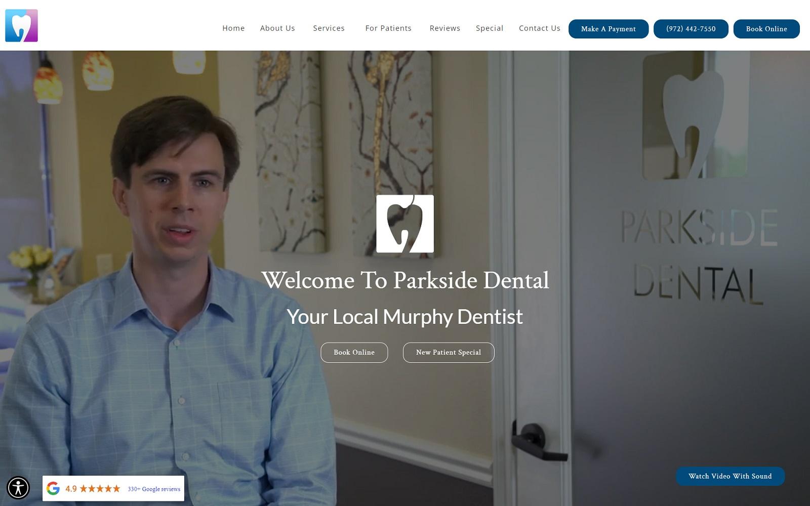 Parkside Dental screenshot
