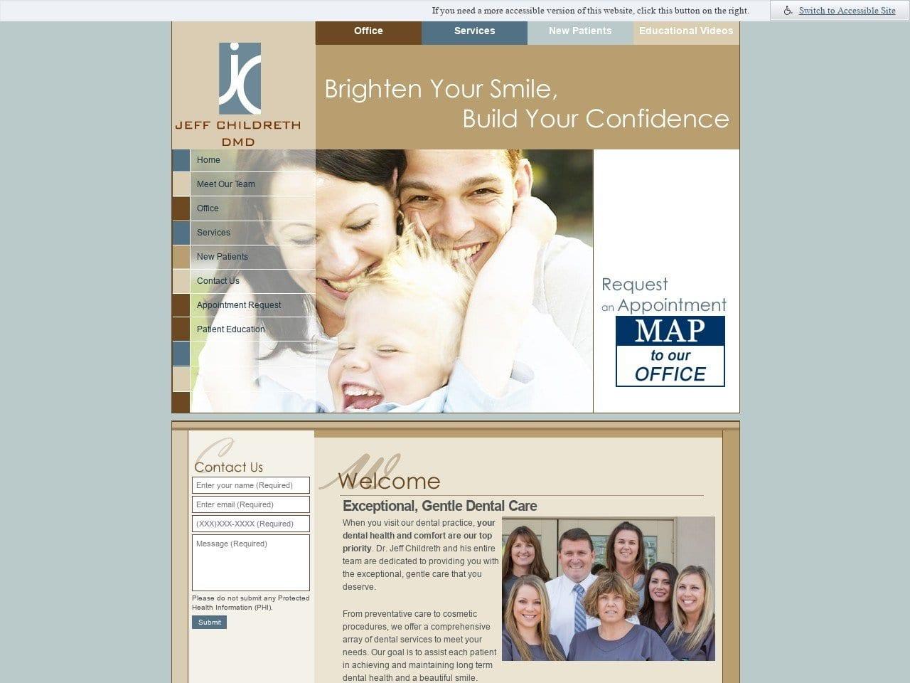 Dr. Jeff E. Childreth DMD screenshot