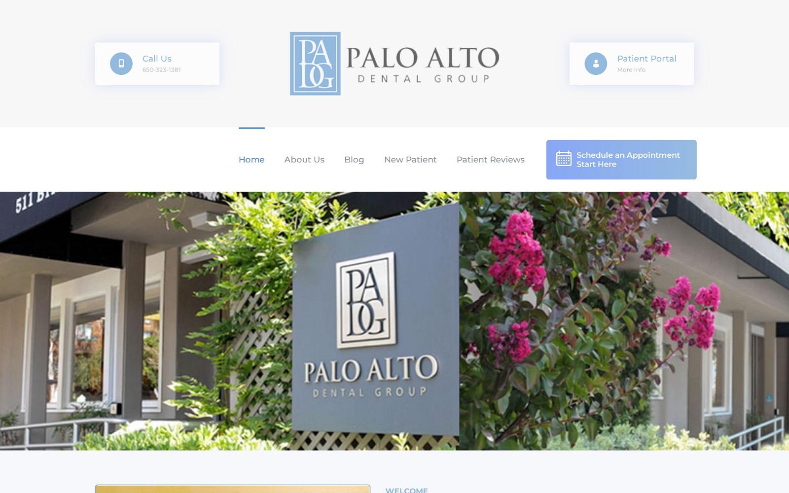 Palo Alto Dental Group screenshot