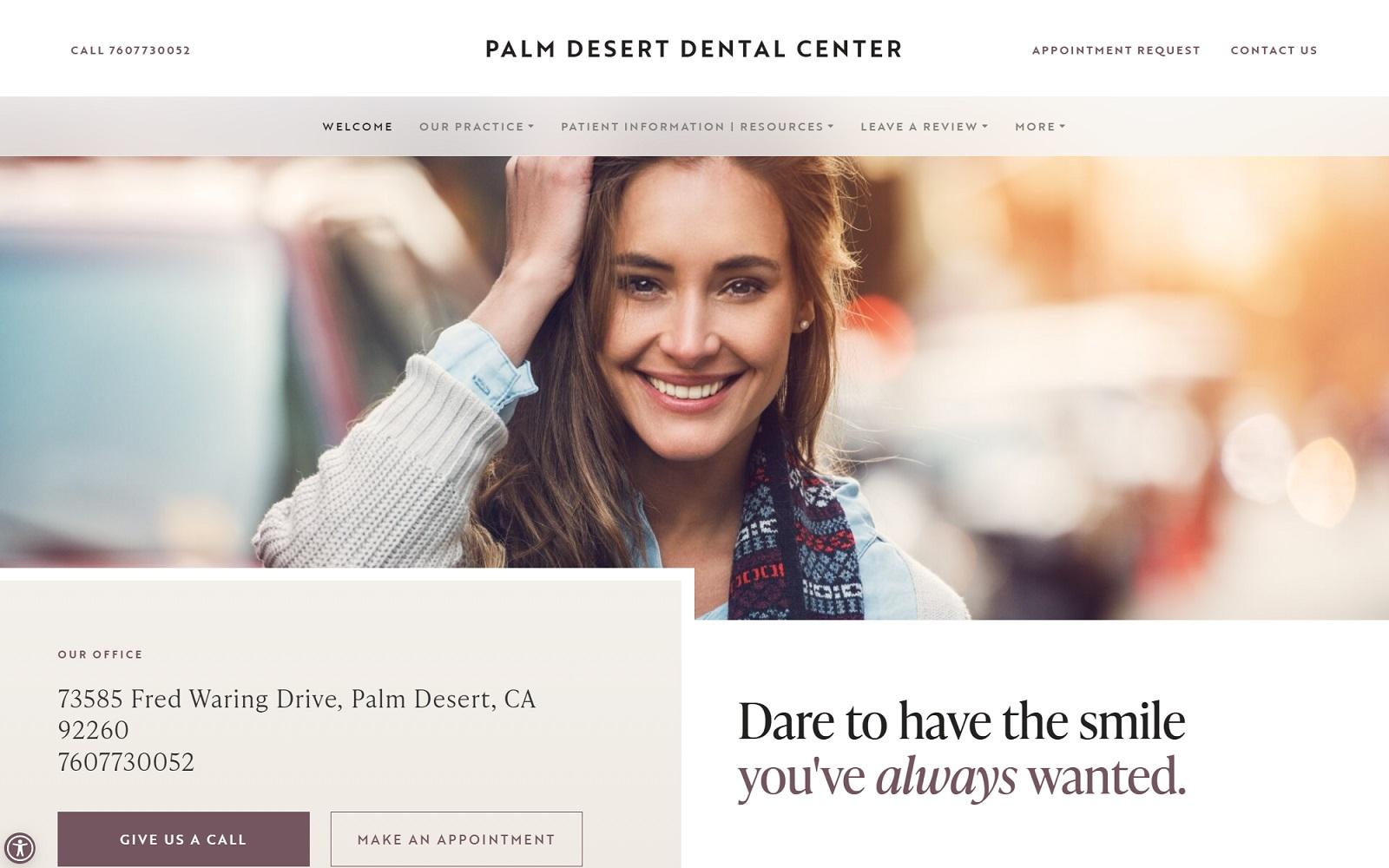 Palm Desert Dental Center screenshot