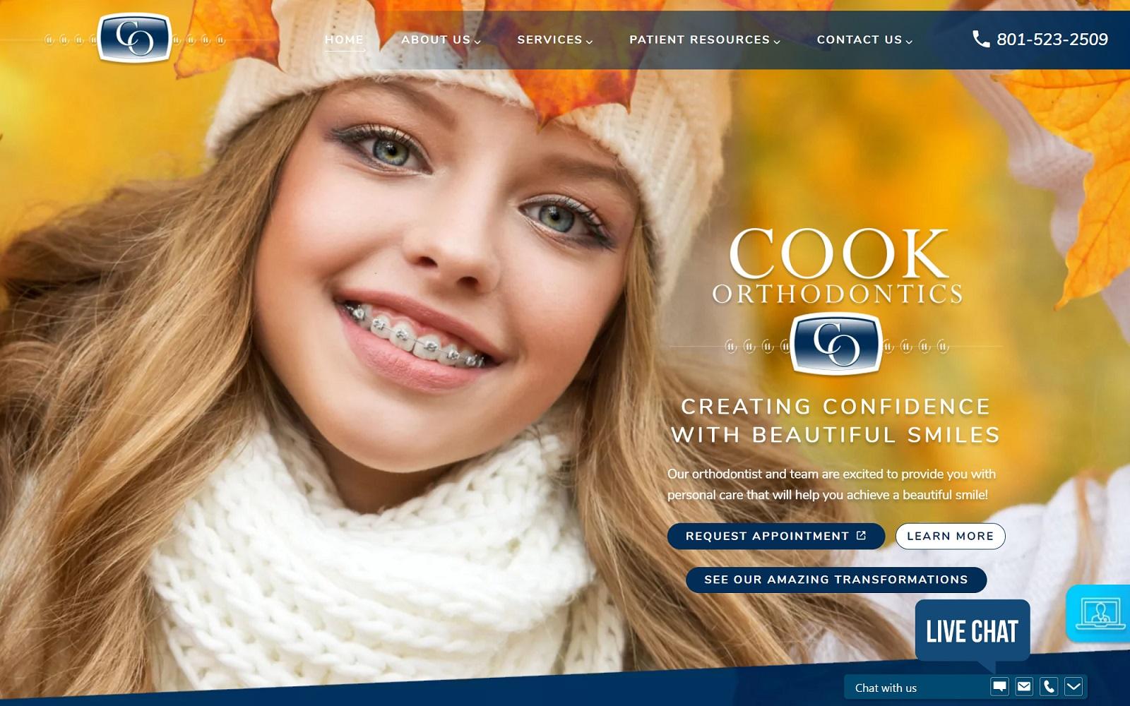 Cook Orthodontics Specialists screenshot