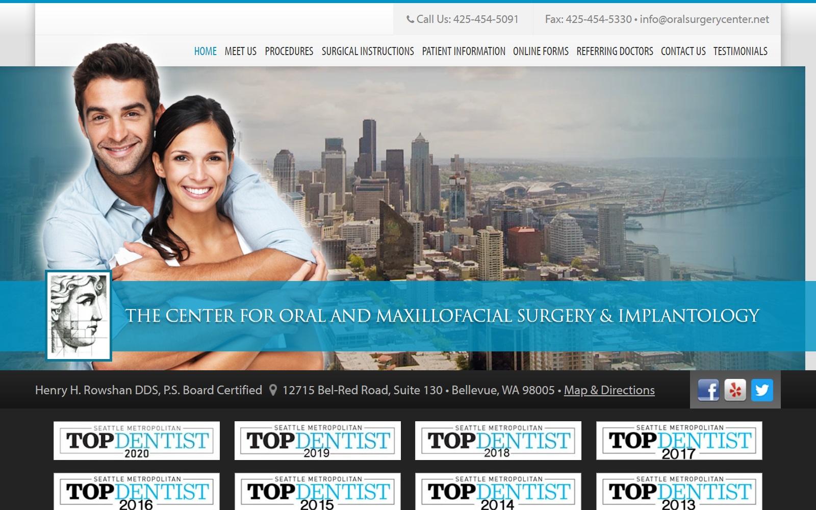 The Center for Oral & Maxillofacial Surgery & Implantology screenshot