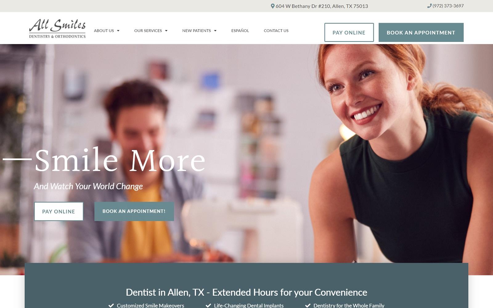 All Smiles Dentistry & Orthodontics screenshot