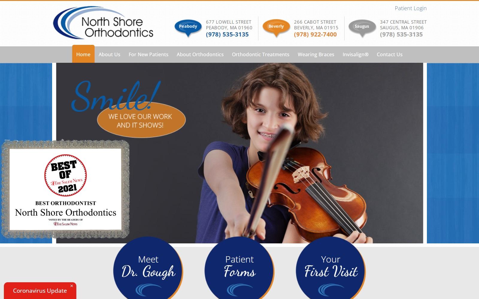 North Shore Orthodontics screenshot