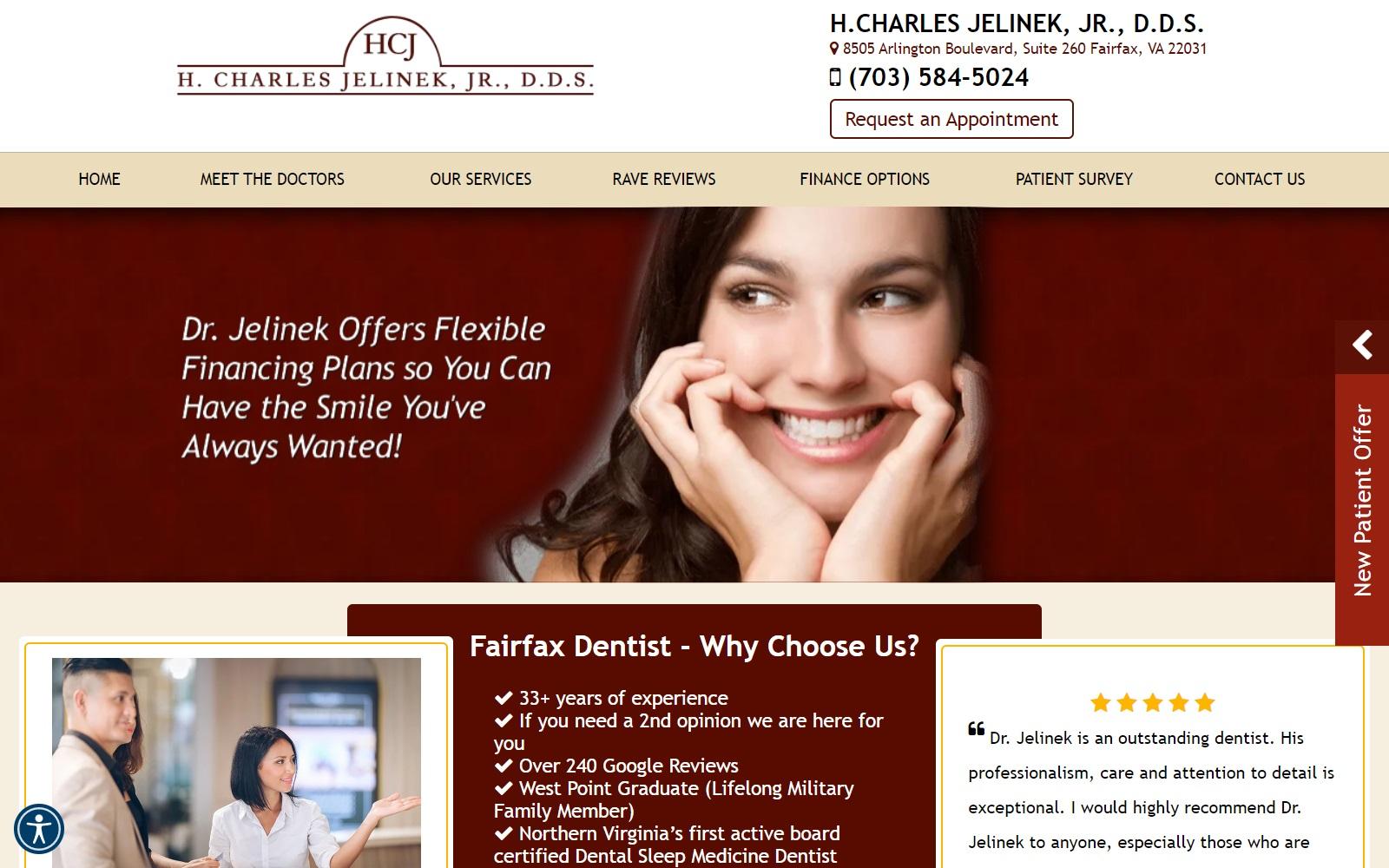 H. Charles Jelinek Jr. DDS screenshot