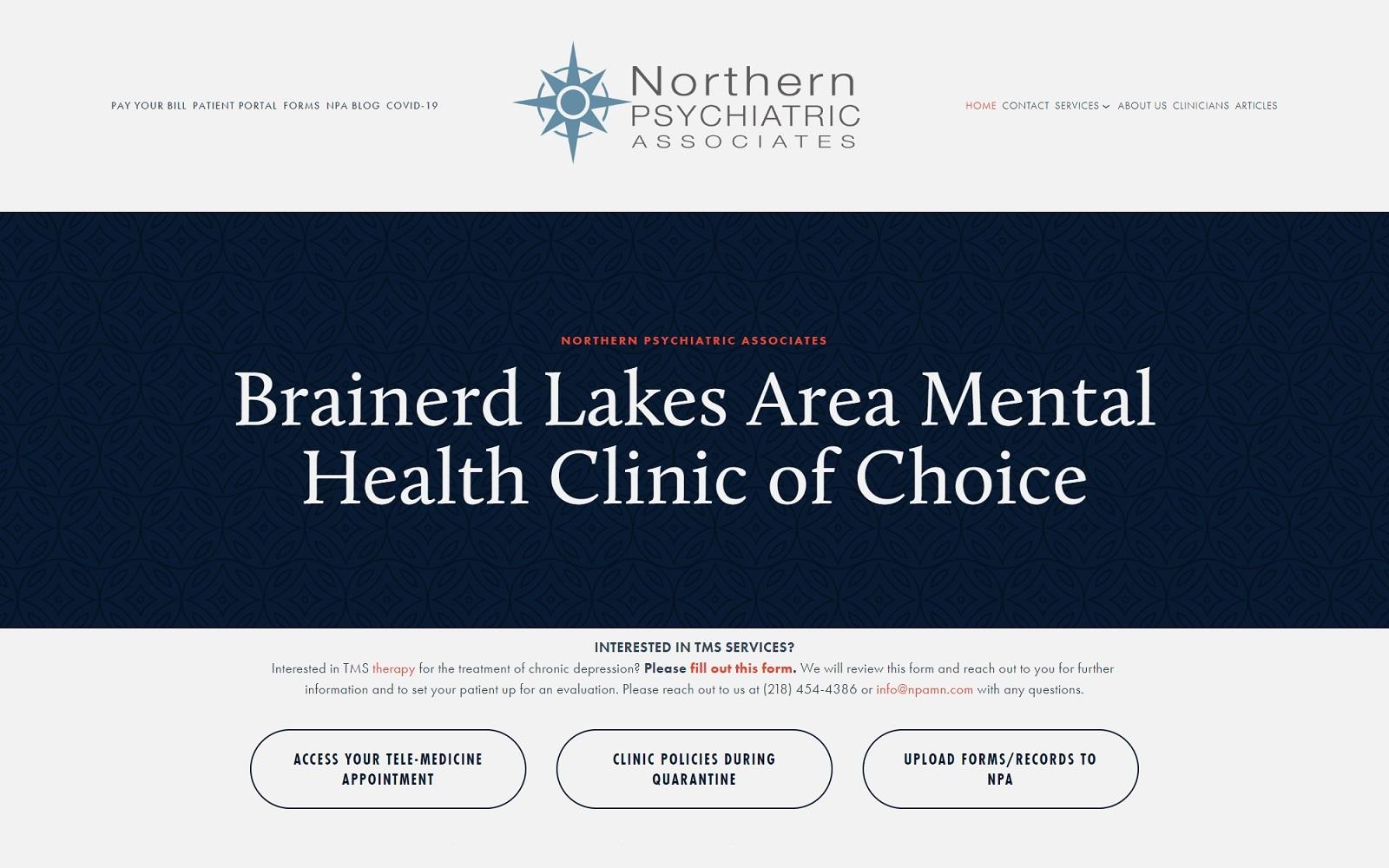 Northern Psychiatric Associates screenshot