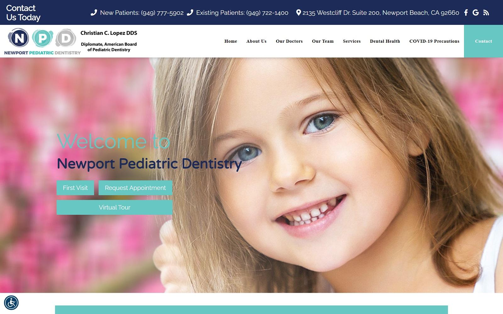 Newport Pediatric Dentistry screenshot