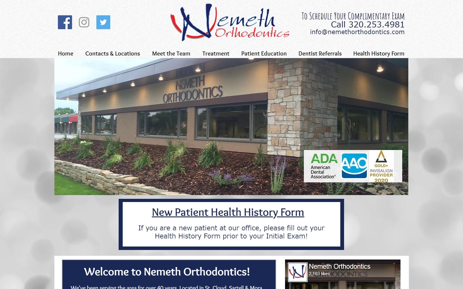 Nemeth Orthodontics screenshot