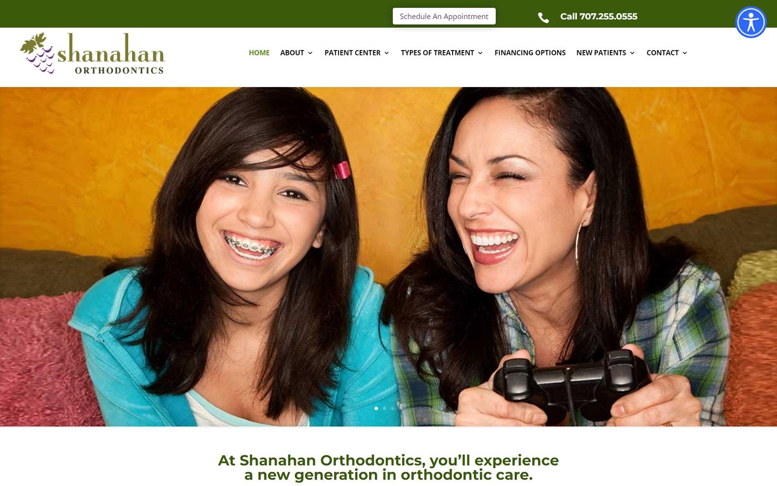 Shanahan Orthodontics screenshot