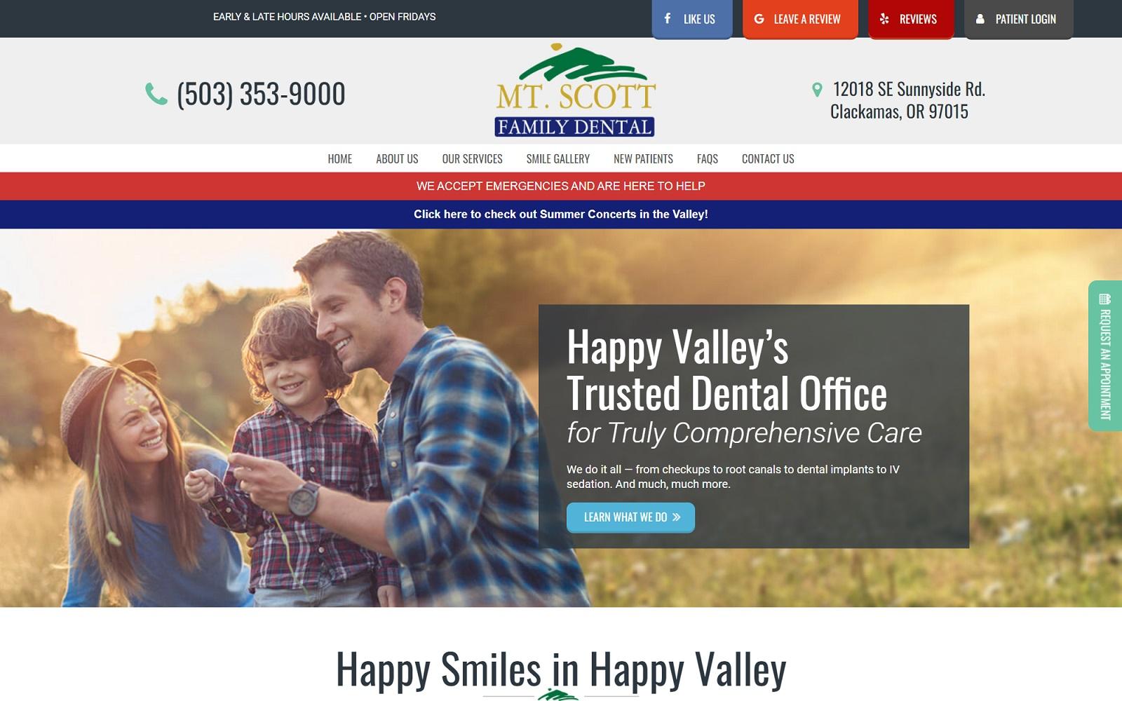 Mt. Scott Family Dental screenshot