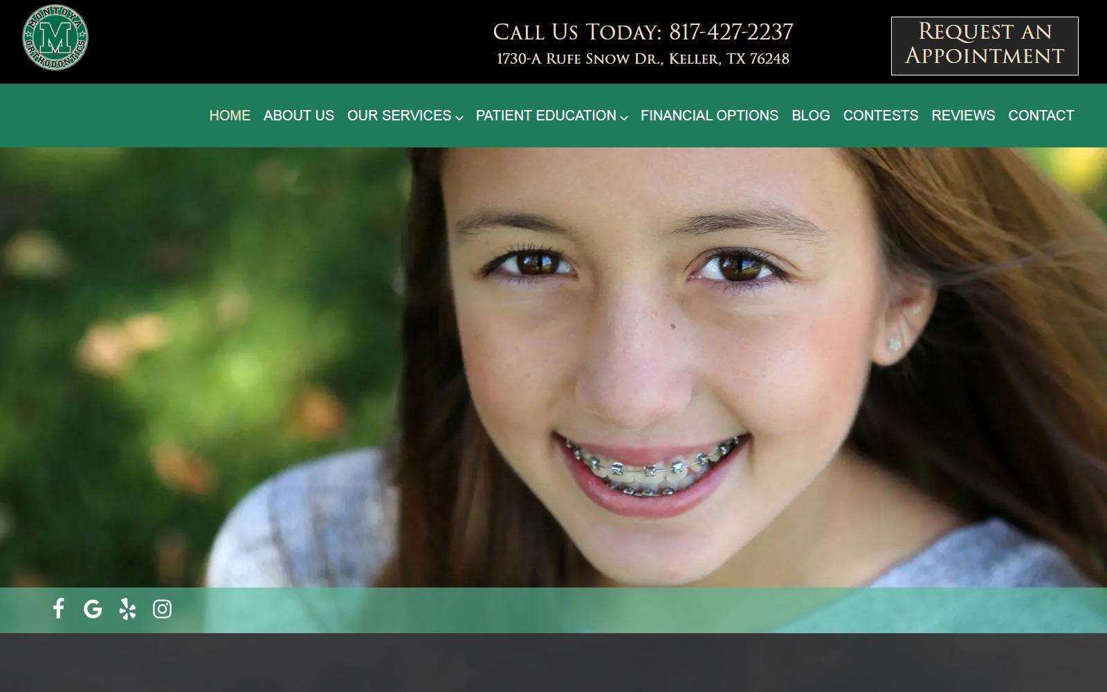 Montoya Orthodontics screenshot