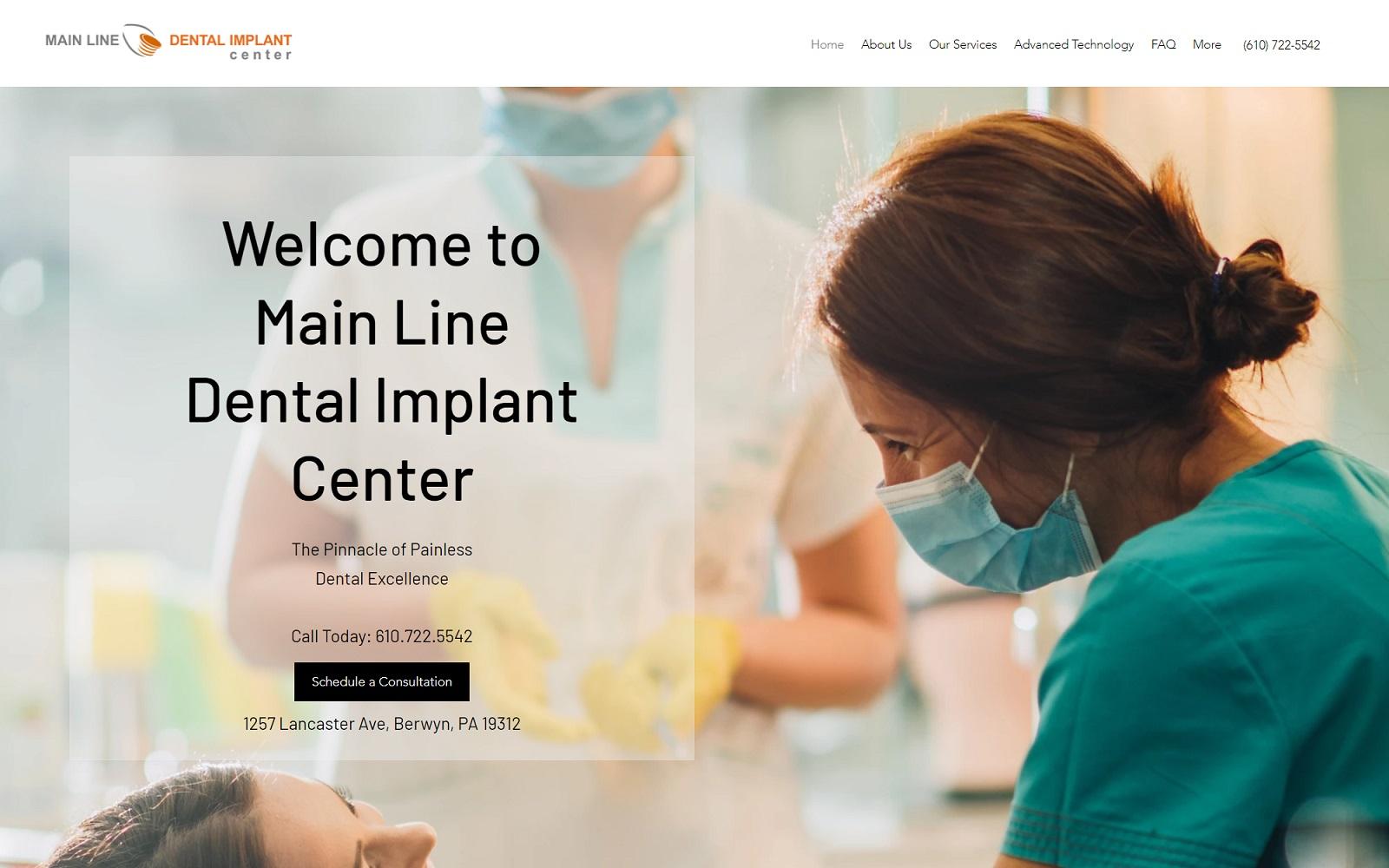 Main Line Dental Implant Center Liu Steven DDS screenshot