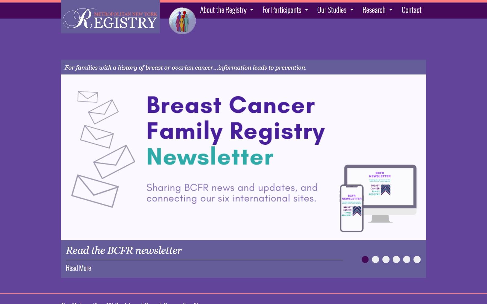 Metropolitan New York Registry screenshot