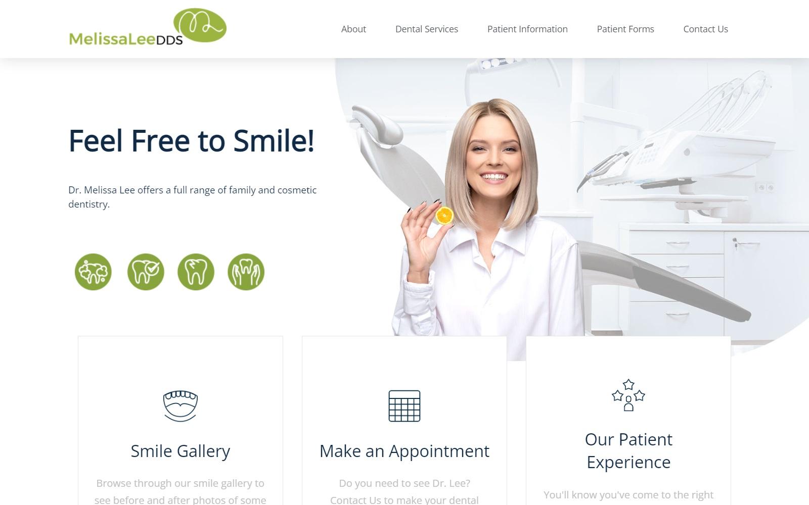 Melissa Lee DDS screenshot