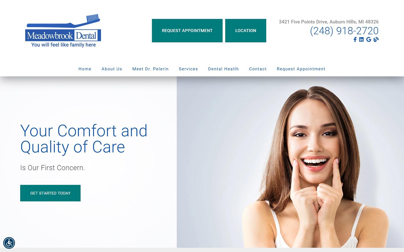 Meadowbrook Dental screenshot