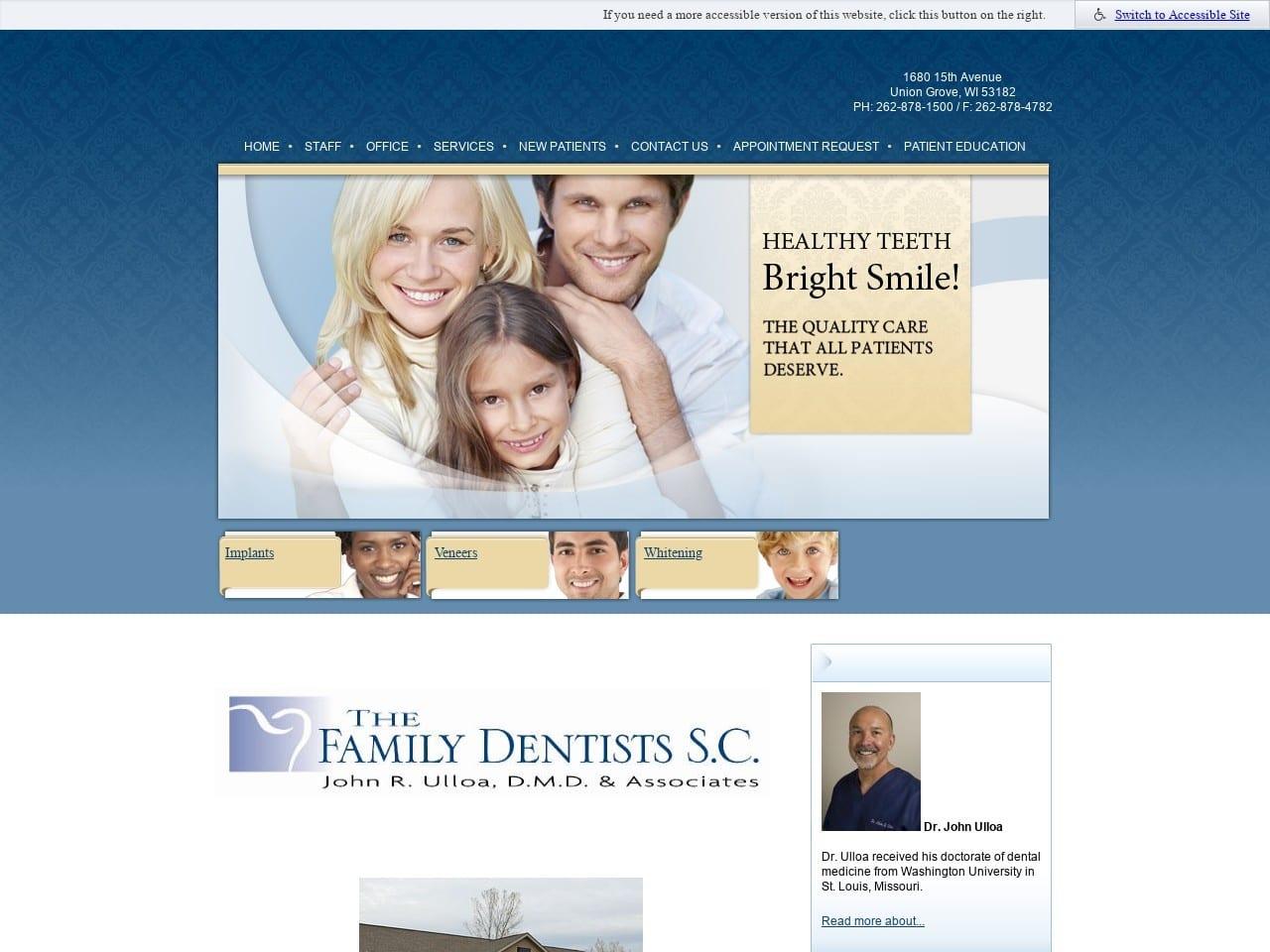Dentist Union Grove, WI - The Family Dentists, S.C. screenshot