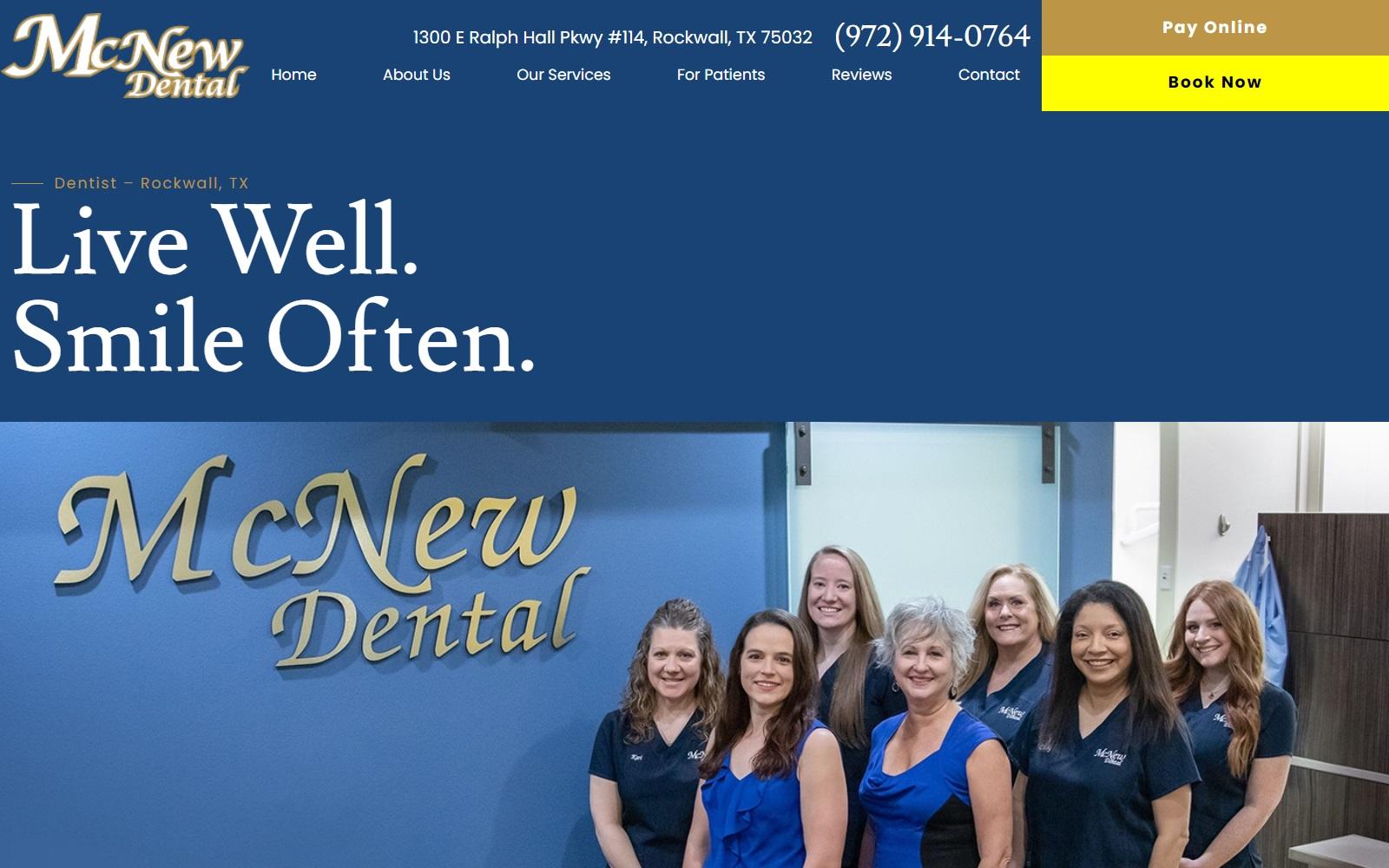 McNew Dental screenshot