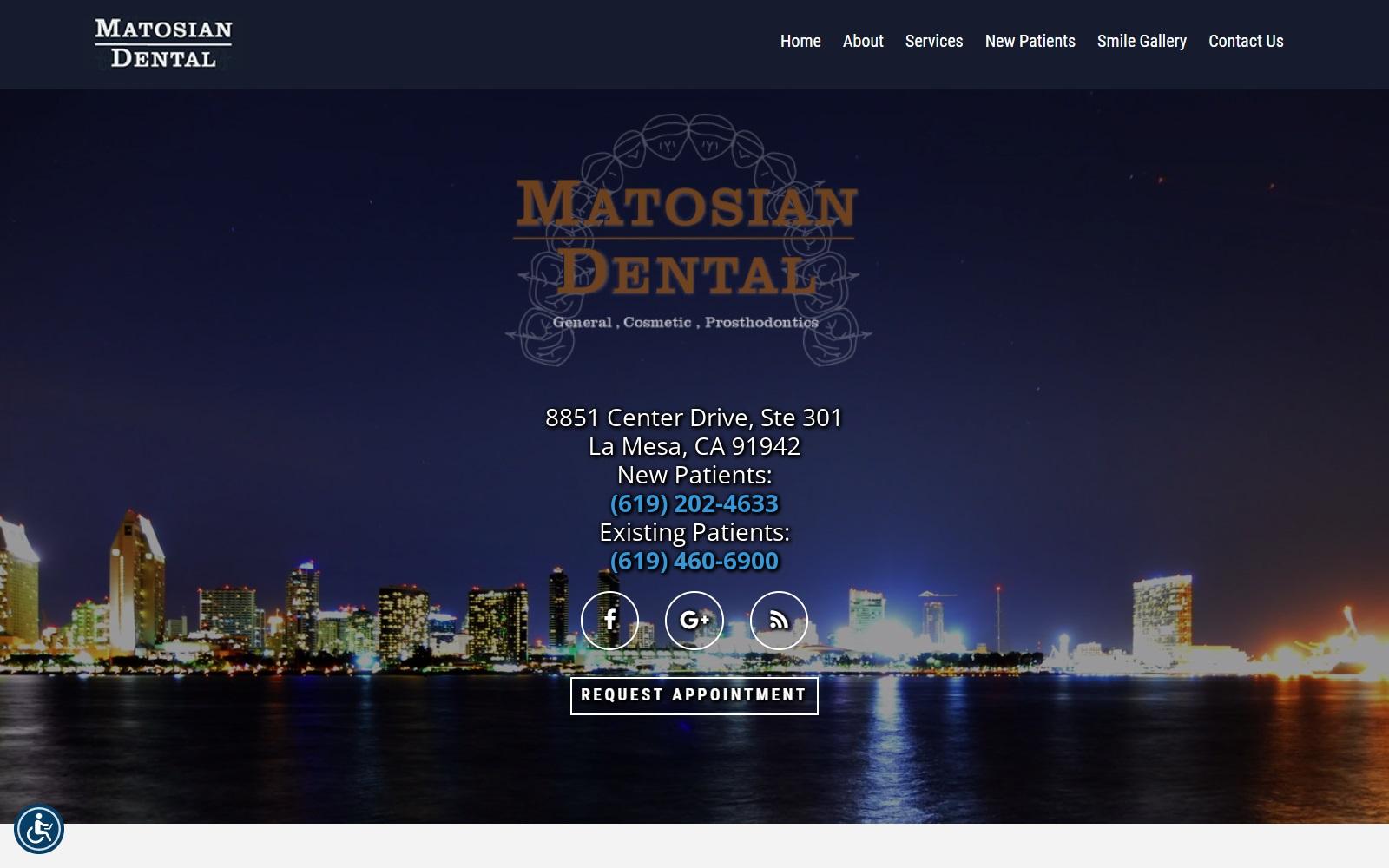 Matosian Dental screenshot