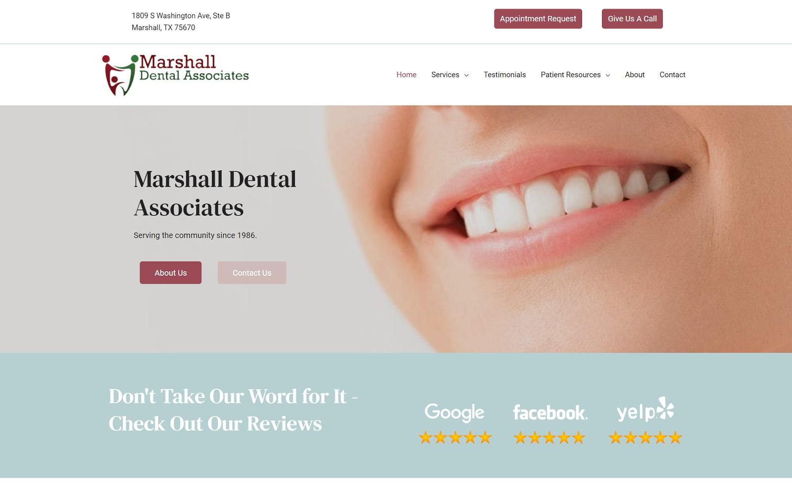 Marshall Dental Associates screenshot