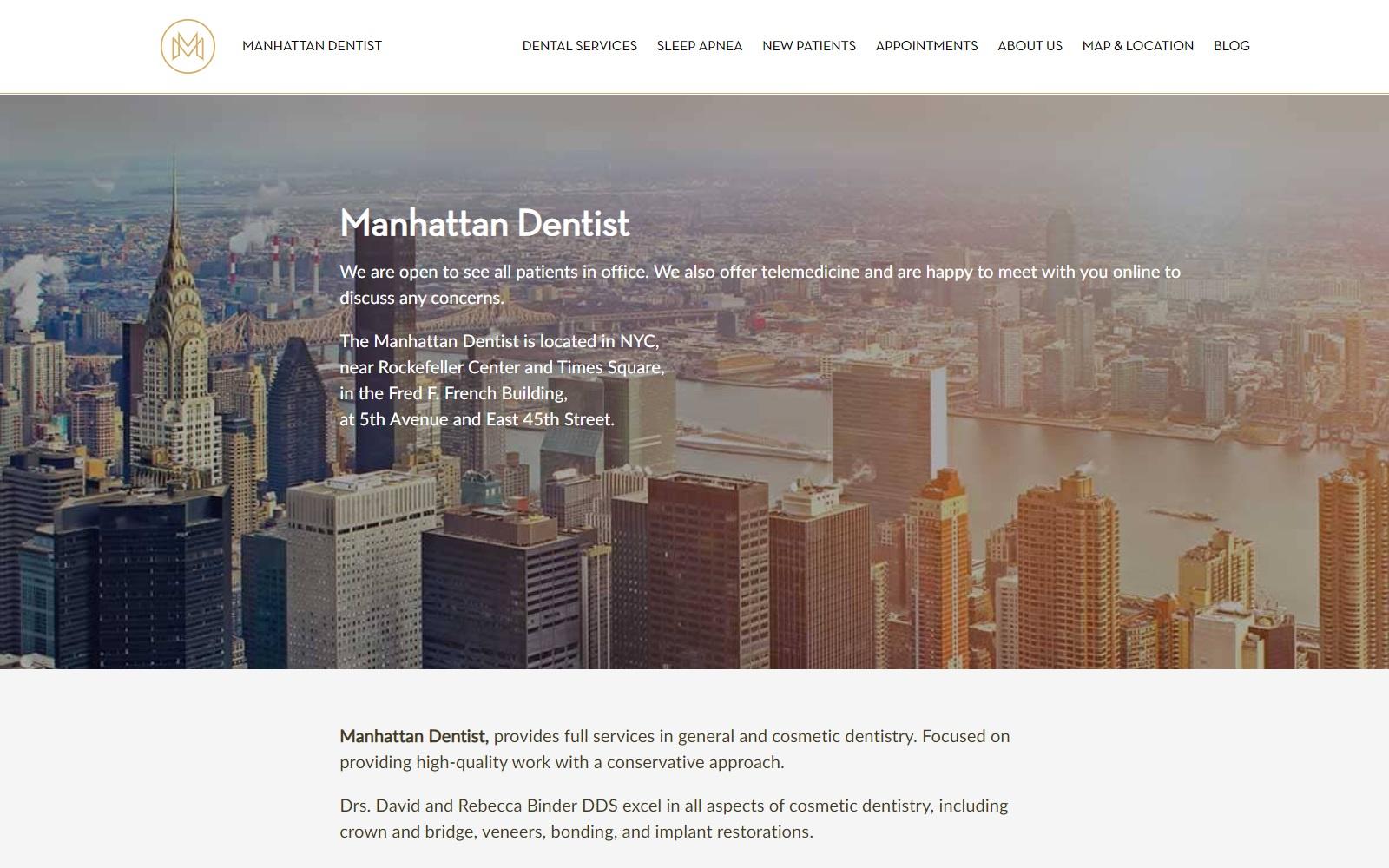 Manhattan Dentist, David S. Binder, DDS screenshot