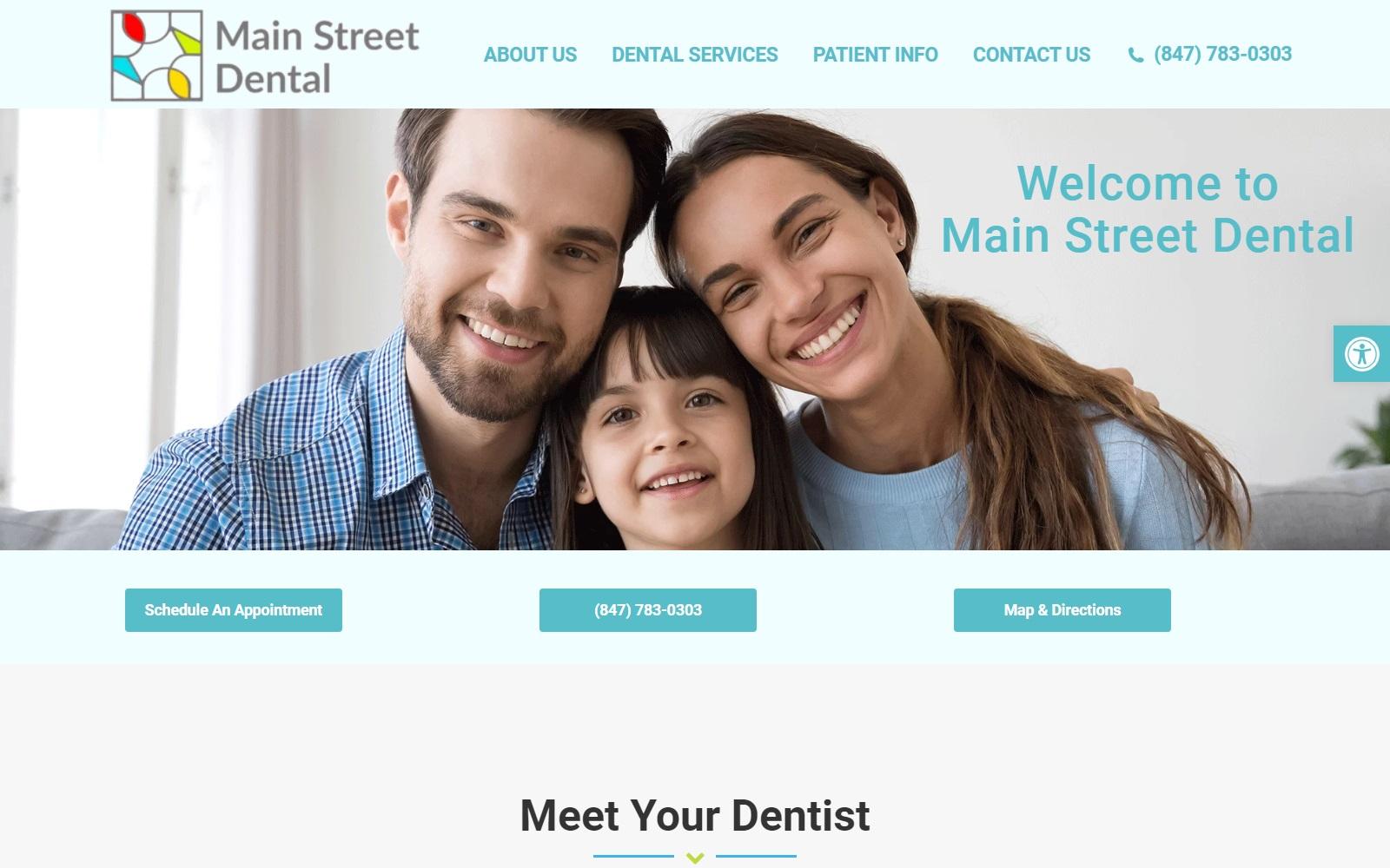 Main Street Dental Dr. Amish Desai screenshot