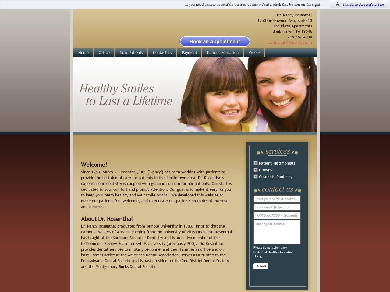 Dr Nancy R Rosenthal DDS screenshot