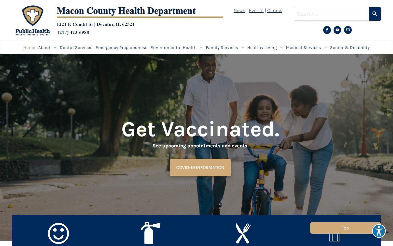 Macon County Health Department screenshot