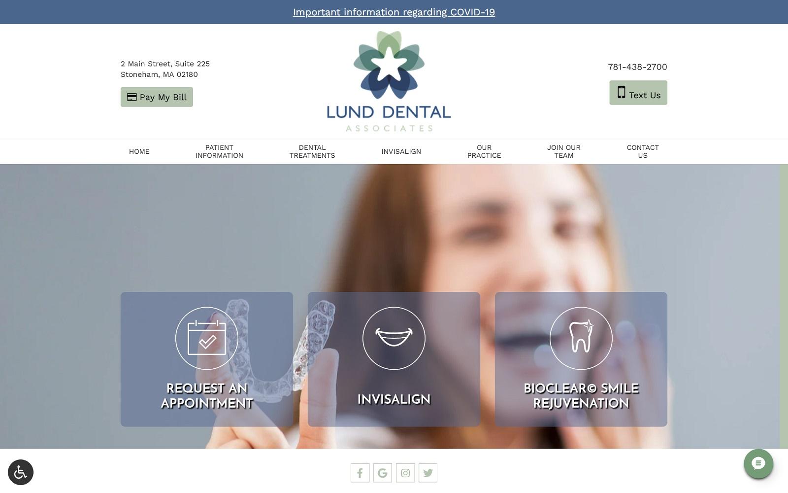 Lund Dental screenshot