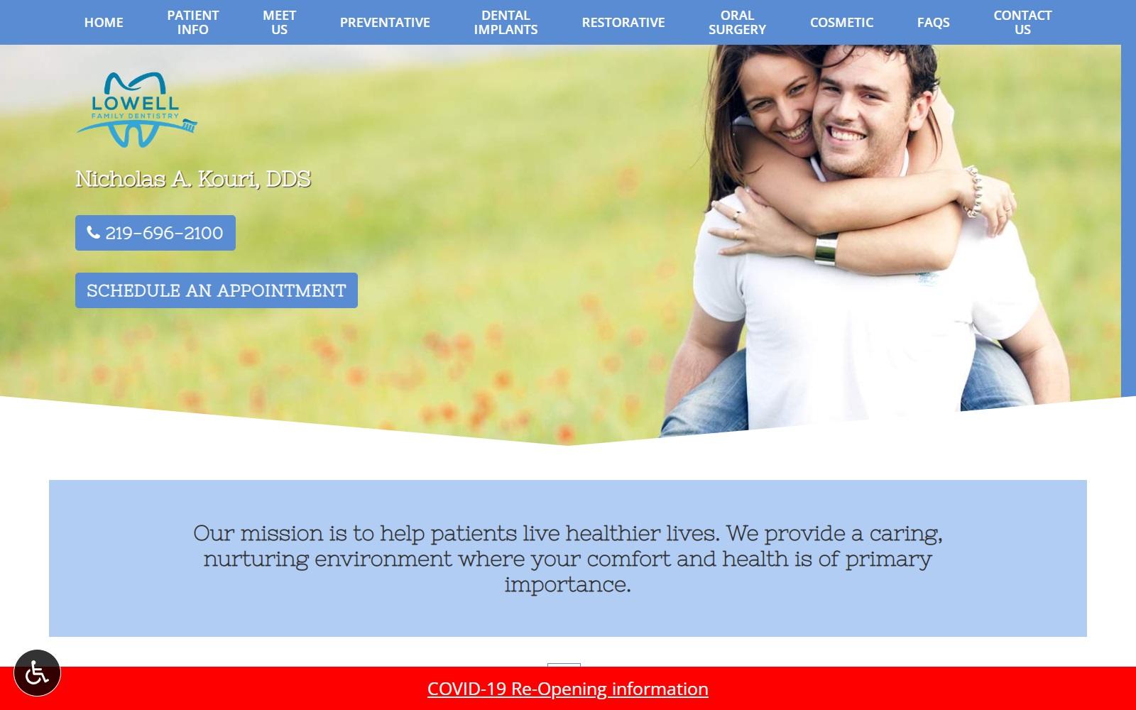 Lowell Family Dentistry screenshot