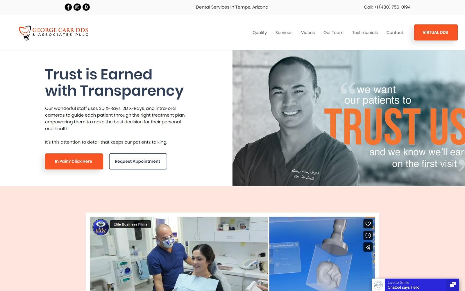 Dr. George Carr DDS & Associates screenshot