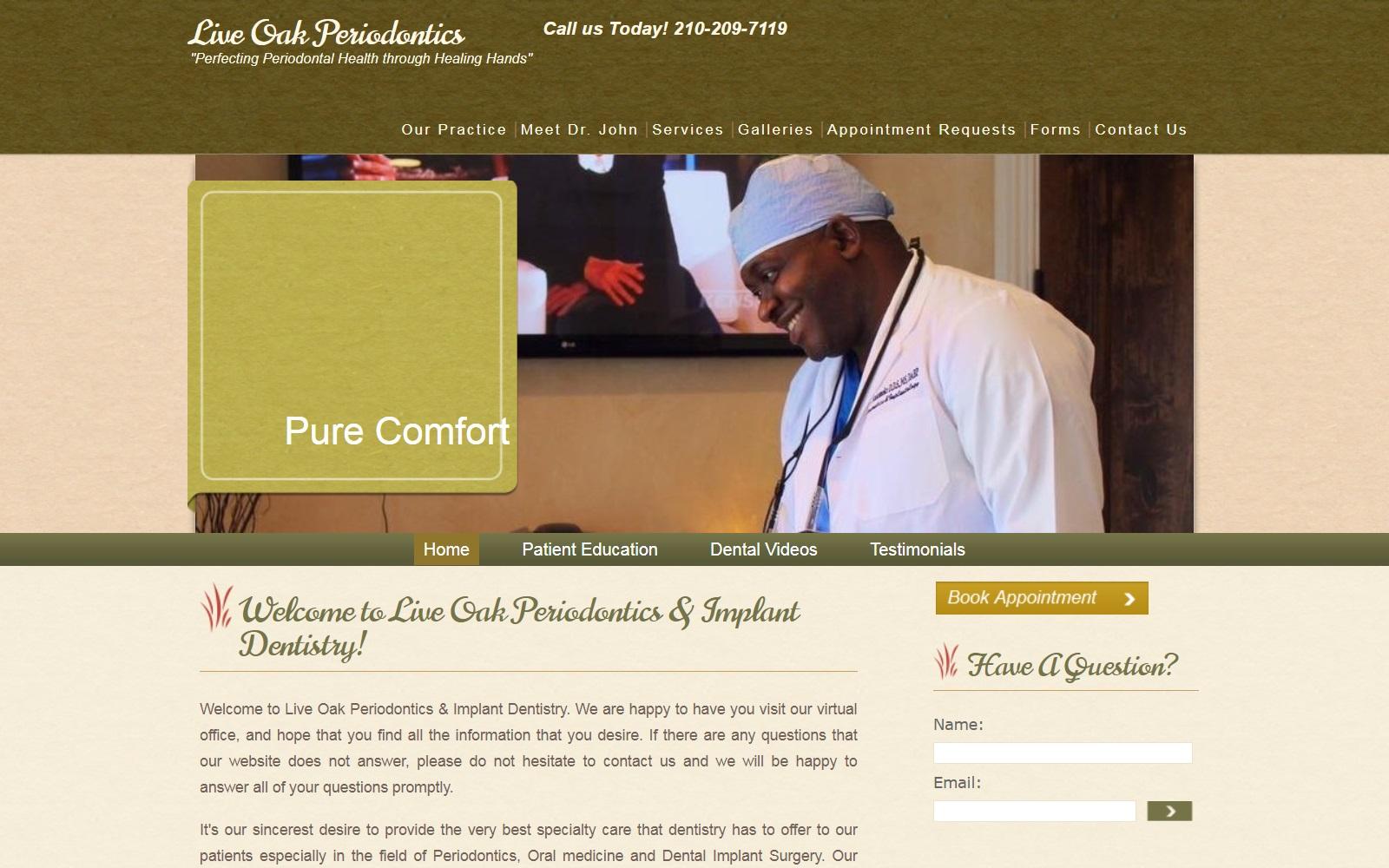 Live Oak Periodontics screenshot