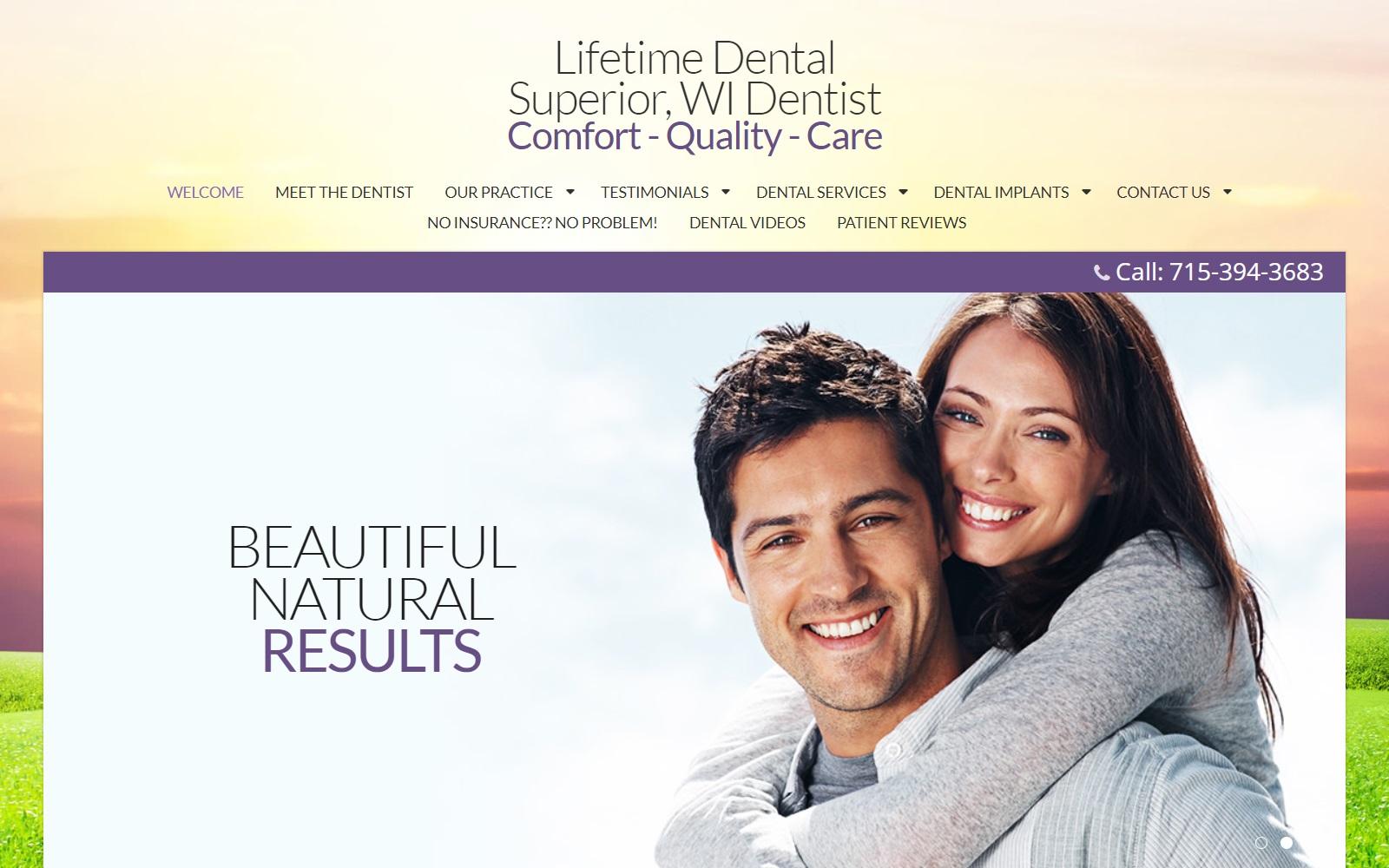 Lifetime Dental Dr. Brent Johnson screenshot