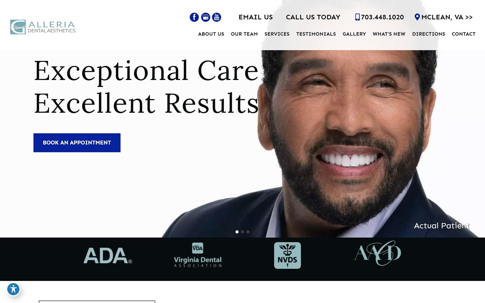 Galleria Dental Aesthetics screenshot
