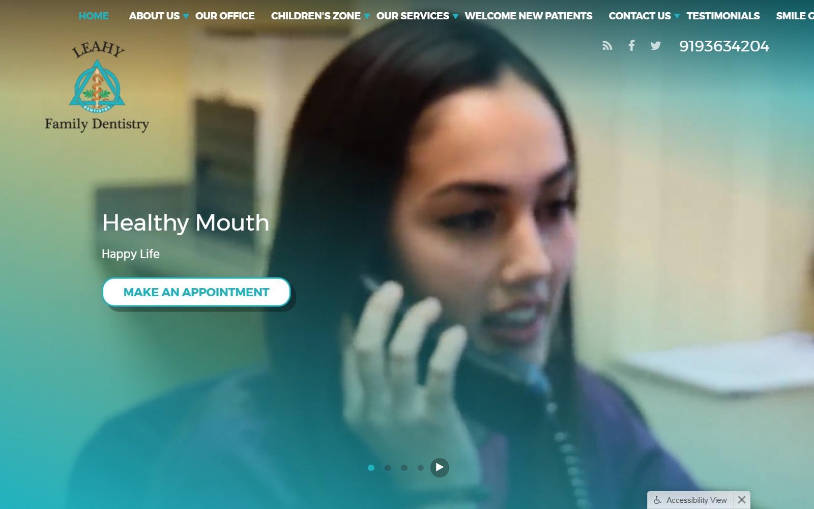 Leahy Family Dentistry screenshot