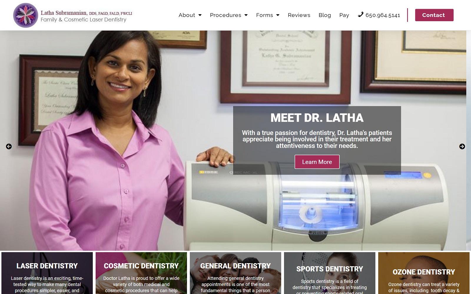 Dr. Latha Subramanian DDS screenshot