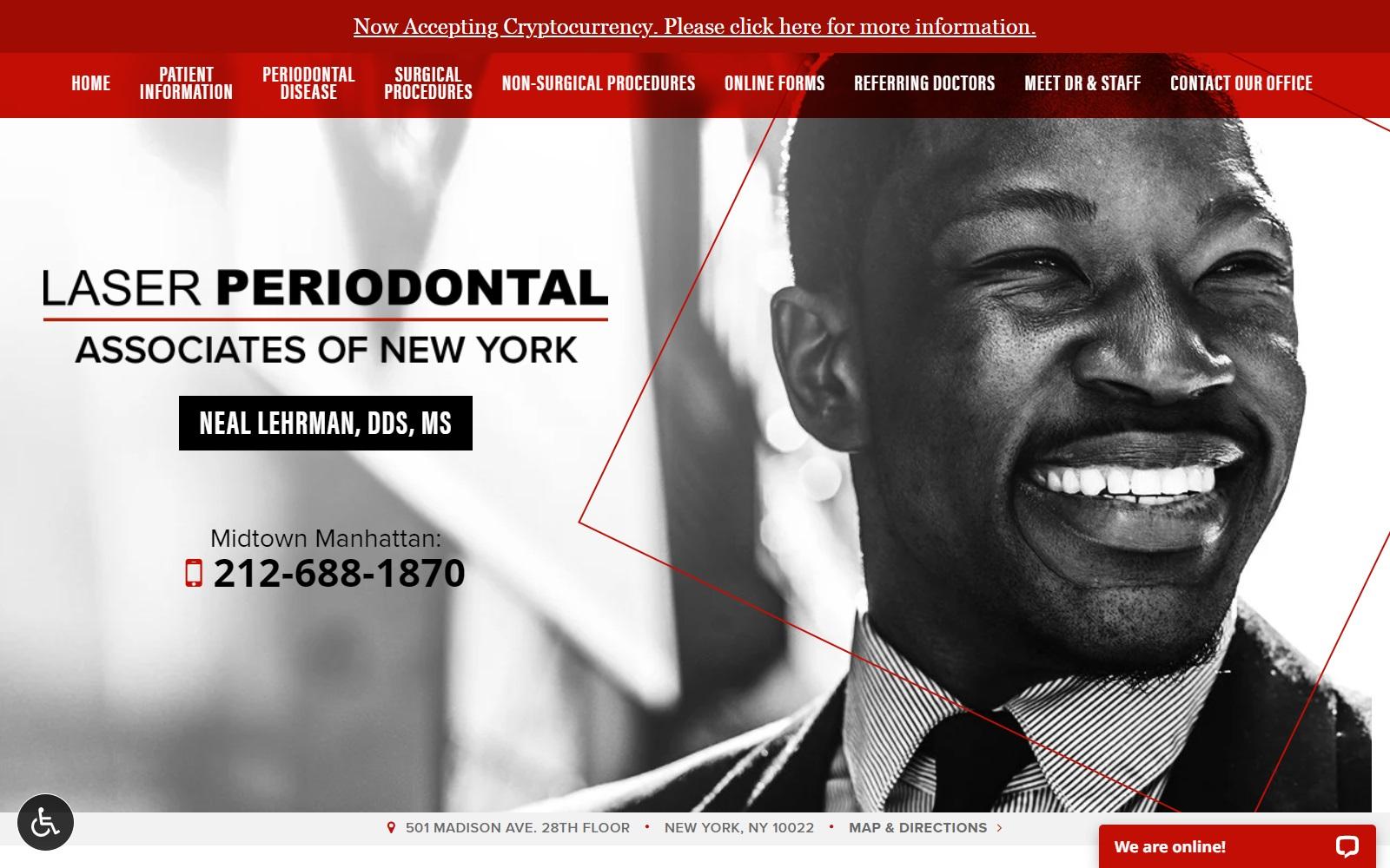 Laser Periodontal Associates of New York screenshot