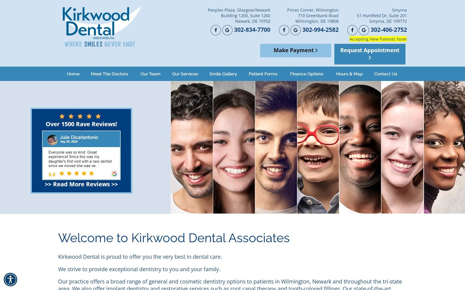 Kirkwood Dental screenshot