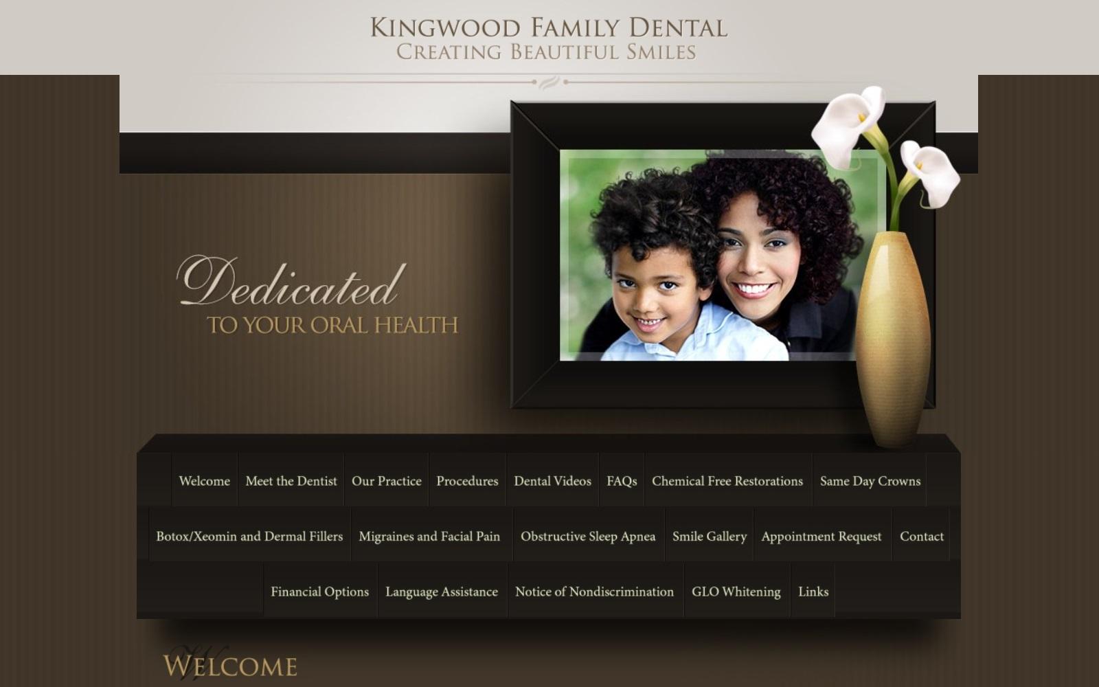Kingwood Family Dental screenshot