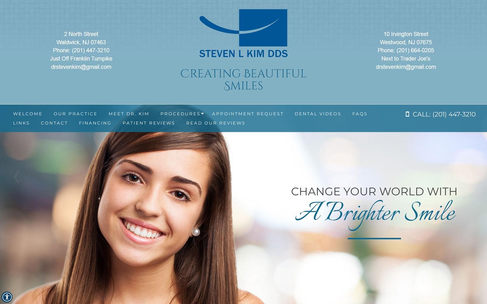 Steven L Kim DDS screenshot