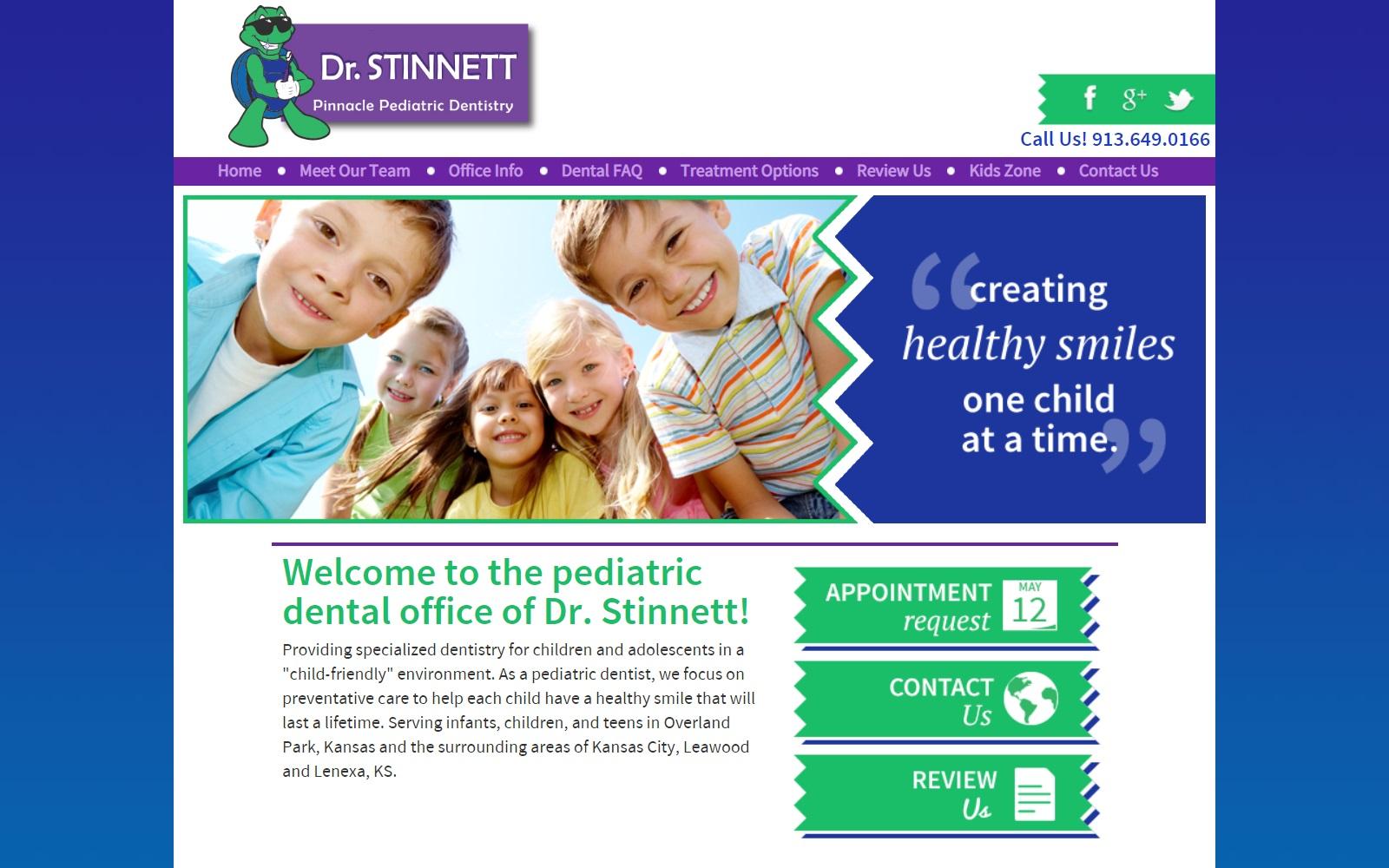 Dr. Stinnett Pediatric Dentistry screenshot
