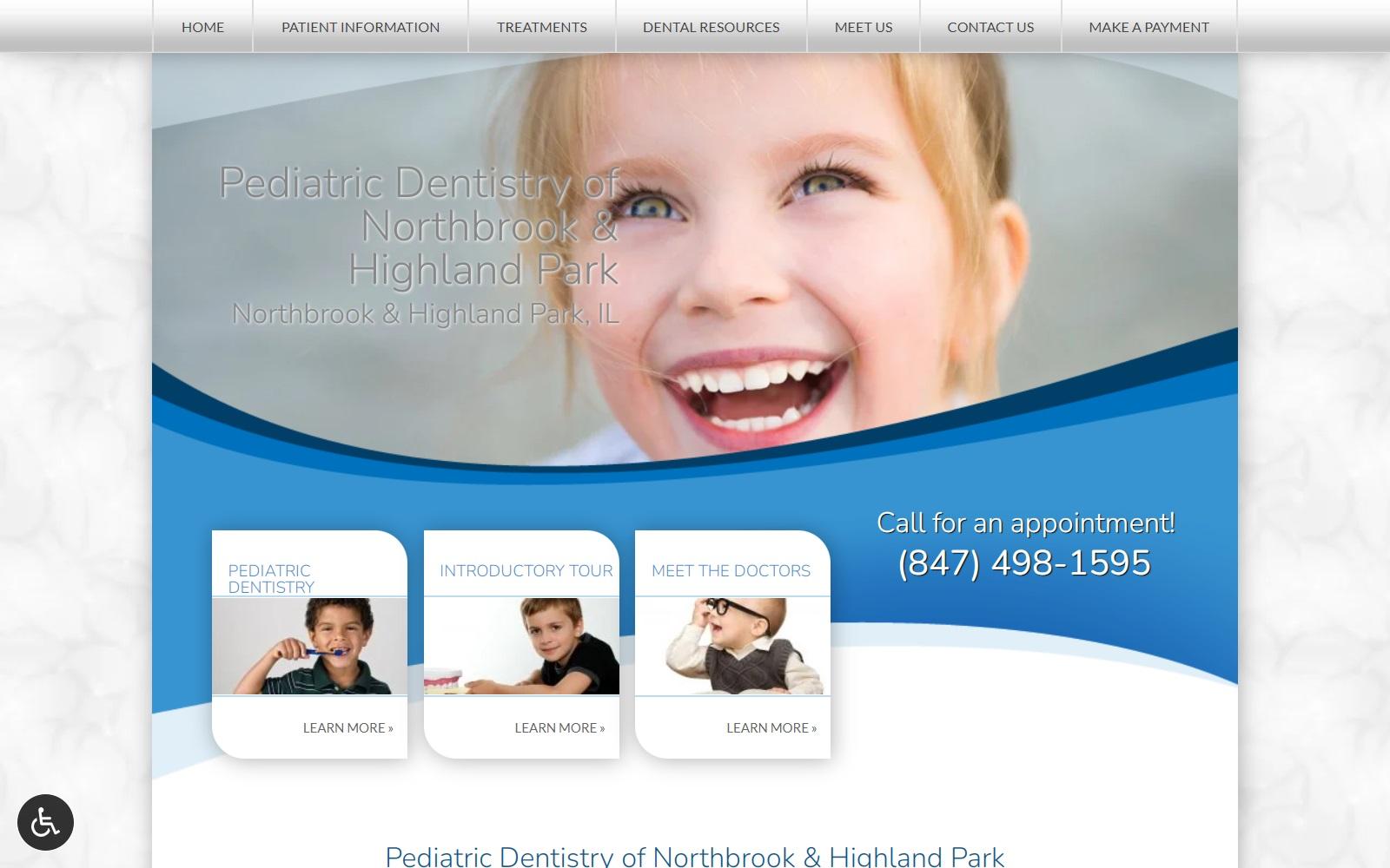 Pediatric Dentistry of Northbrook & Highland Park screenshot