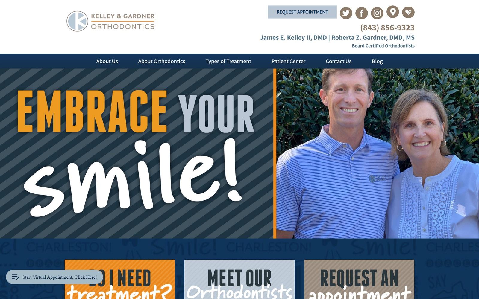 Kelley & Gardner Orthodontics screenshot