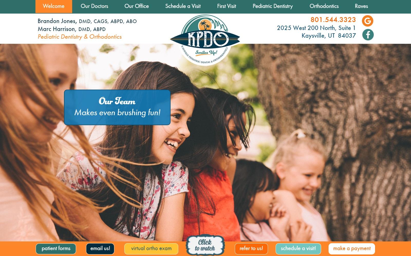 Kaysville Pediatric Dental & Orthodontics screenshot