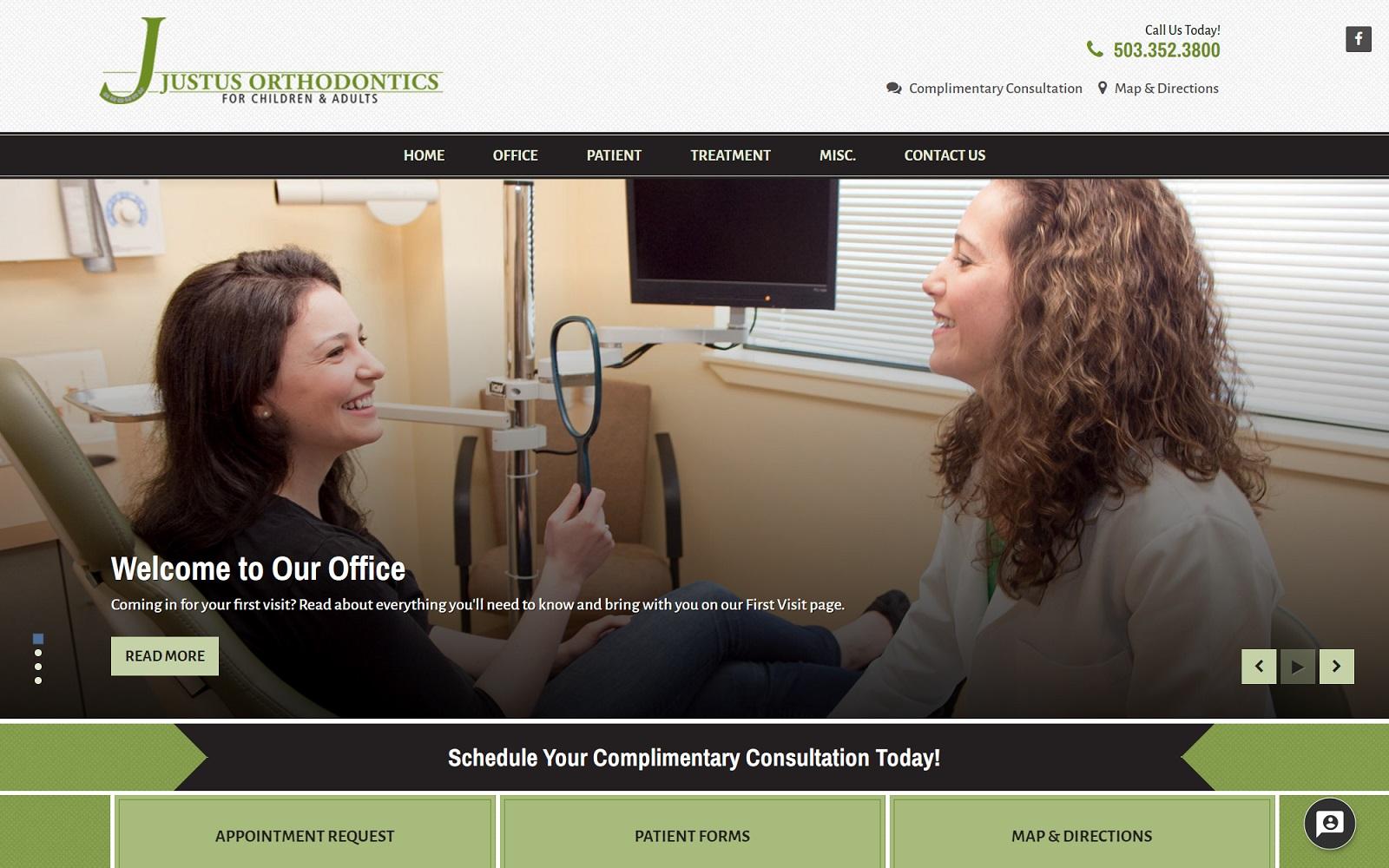Justus Orthodontics LLC Justus Tamara DDS screenshot